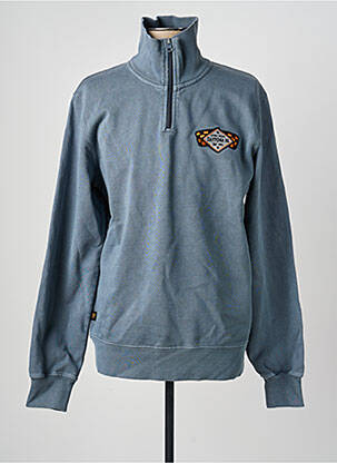 Sweat-shirt stretch manches longues bleu DAYTONA homme