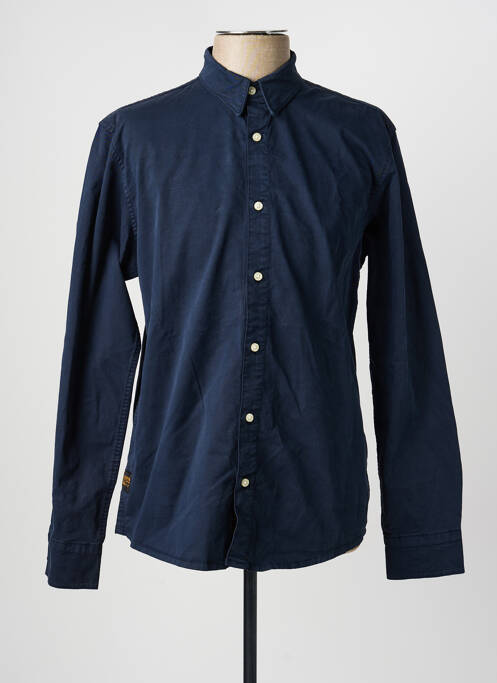 Chemise manches longues manches longues bleu DAYTONA homme
