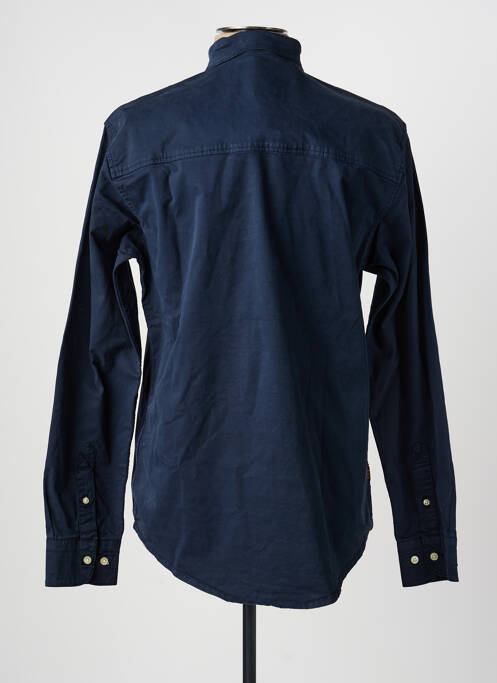 Chemise manches longues manches longues bleu DAYTONA homme