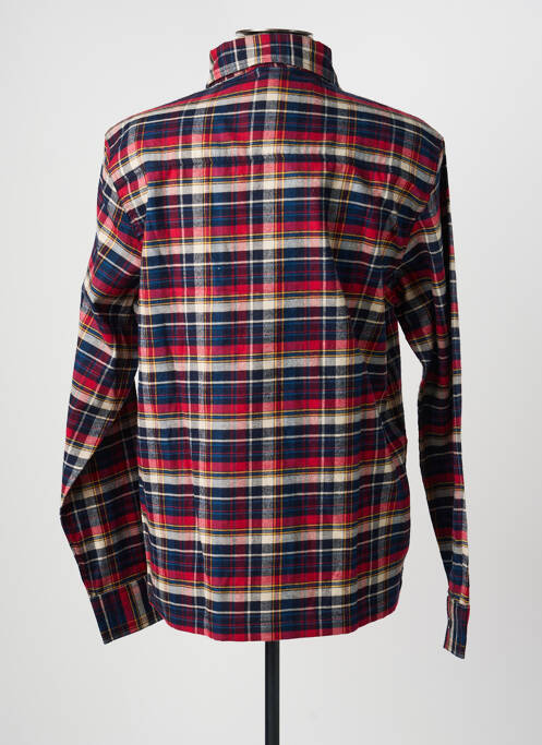 Chemise manches longues poignets boutonnés rouge DAYTONA homme