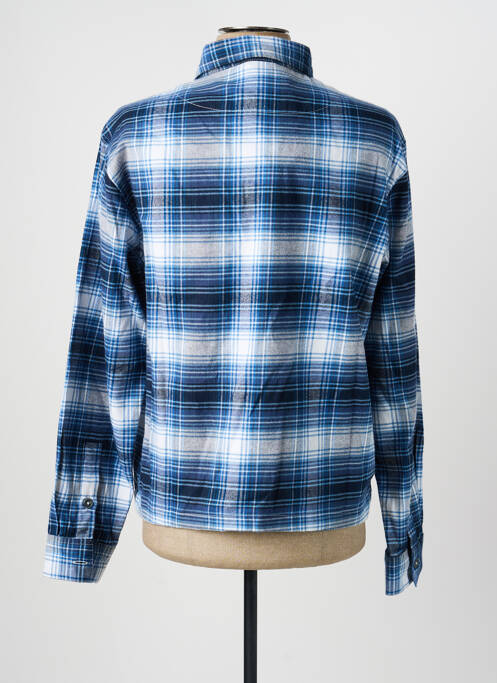 Chemise manches longues poignets boutonnés bleu DAYTONA homme