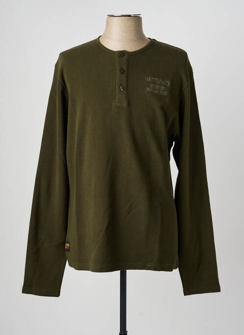 T-shirt stretch manches longues vert DAYTONA homme