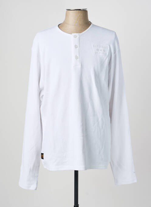 T-shirt stretch manches longues blanc DAYTONA homme