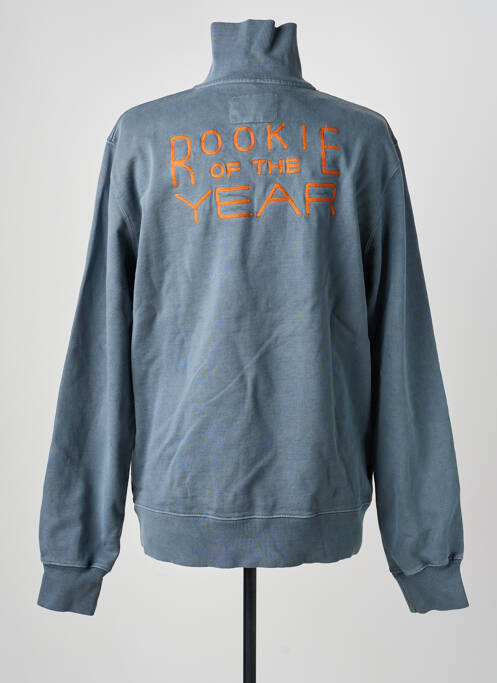 Sweat-shirt col col montant manches longues bleu DAYTONA homme