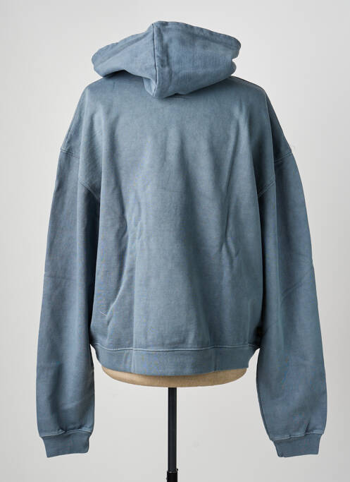 Sweat-shirt à capuche tissage jersey manches longues bleu DAYTONA homme