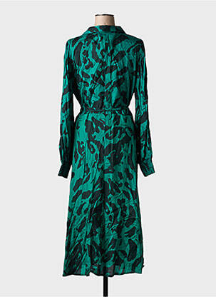 Robe longue manches longues manches longues vert KAFFE femme