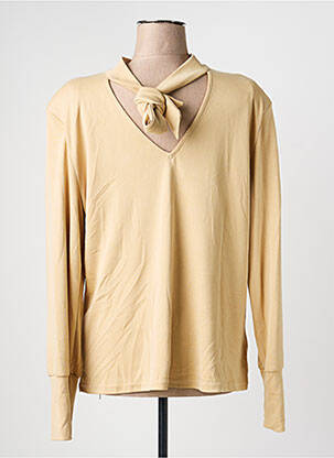 Top stretch manches longues beige TRAMONTANA femme