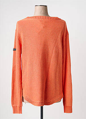 Pull coupe cintrée manches longues orange HUBLOT femme
