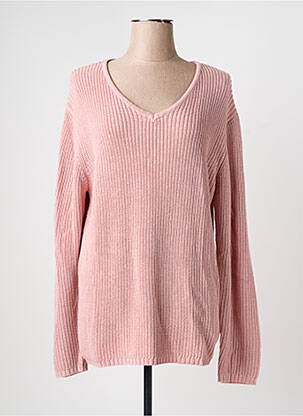 Pull coupe cintrée manches longues rose HUBLOT femme