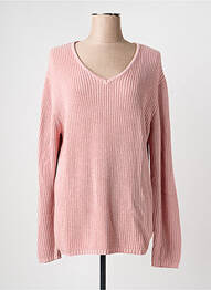 Pull coupe cintrée manches longues rose HUBLOT femme