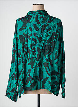 Chemisier coupe fluide manches longues vert KAFFE femme