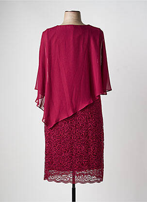 Robe mi-longue coupe fluide manches 3/4 rouge ULLA POPKEN femme