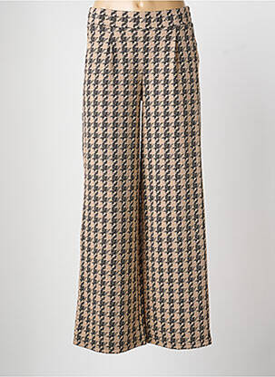 Pantalon large taille à pinces taille normale beige ICHI femme