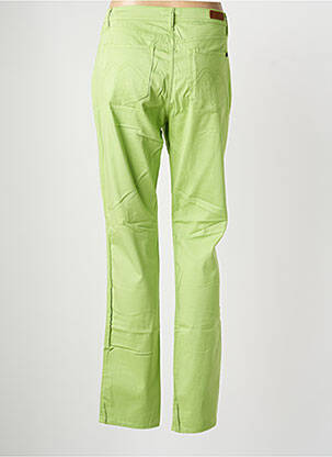 Pantalon slim tissage popeline taille normale vert IMPAQT femme