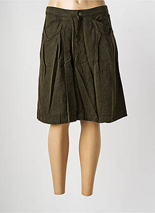 Jupe mi-longue coupe évasée vert COUTURIST femme