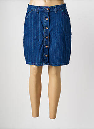 Jupe courte poches bleu ICHI femme