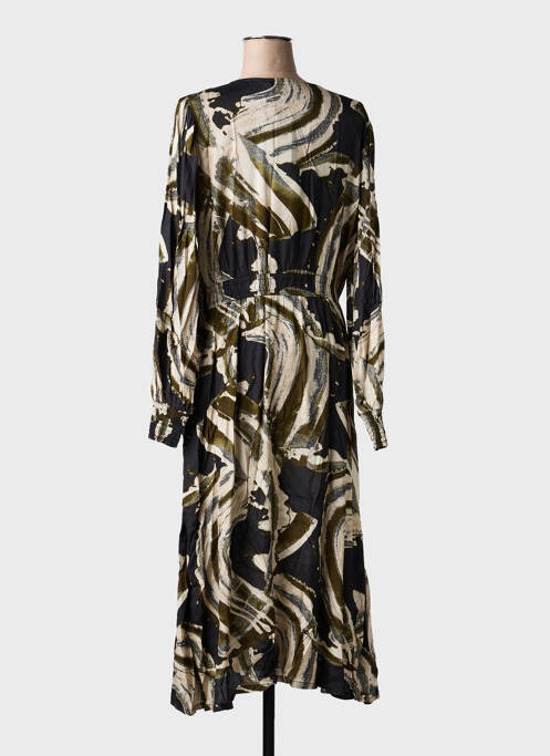 Robe longue manches longues manches longues noir KAFFE femme