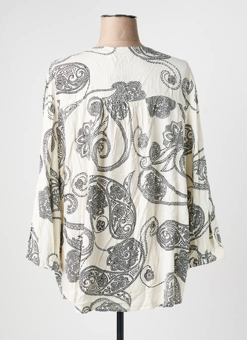 Blouse manches 3/4 manches 3/4 beige FRANSA femme