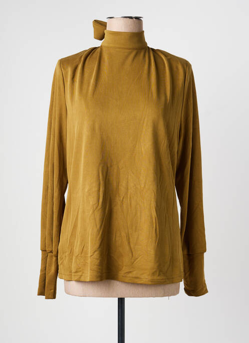 Top tissage jersey manches longues vert TRAMONTANA femme
