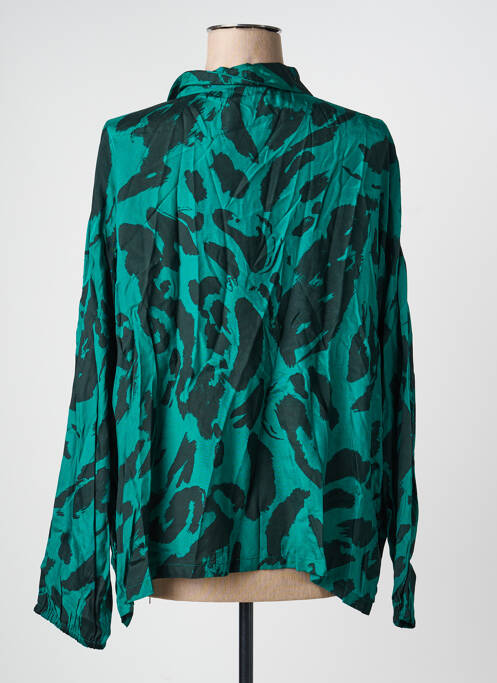Chemisier coupe fluide manches longues vert KAFFE femme