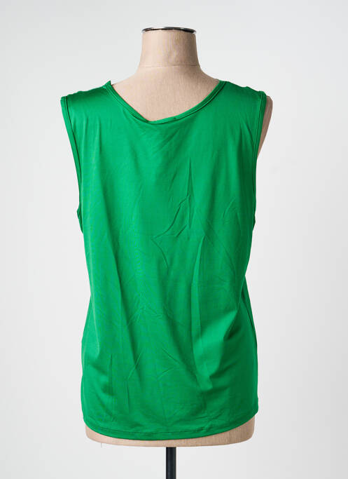 Top tissage jersey sans manche vert TRAMONTANA femme