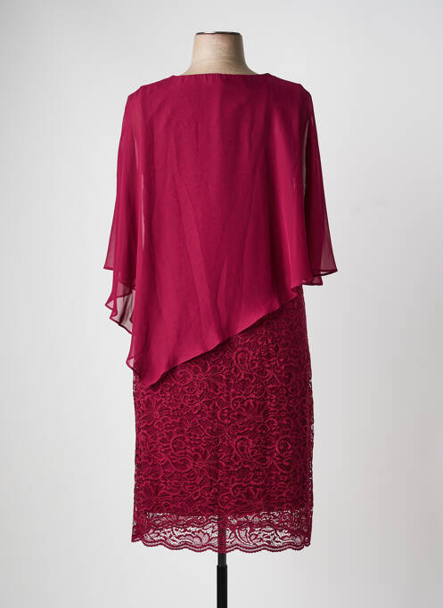 Robe mi-longue coupe fluide manches 3/4 rouge ULLA POPKEN femme