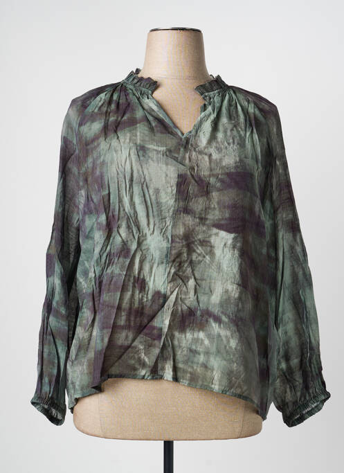 Blouse manches longues manches longues vert FRANSA femme