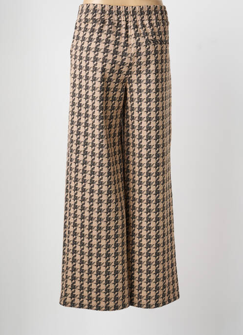 Pantalon large taille à pinces taille normale beige ICHI femme
