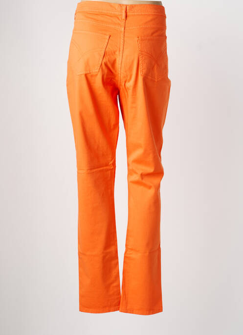 Pantalon slim tissage popeline taille normale orange IMPAQT femme