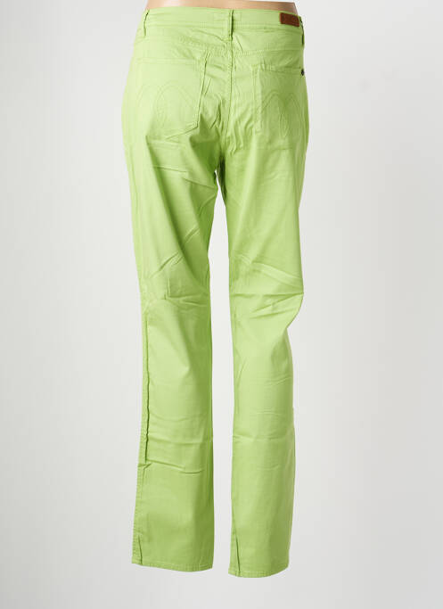 Pantalon slim tissage popeline taille normale vert IMPAQT femme