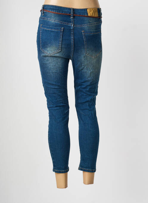 Jeans coupe slim effet usé délavé taille normale bleu LACOMY femme