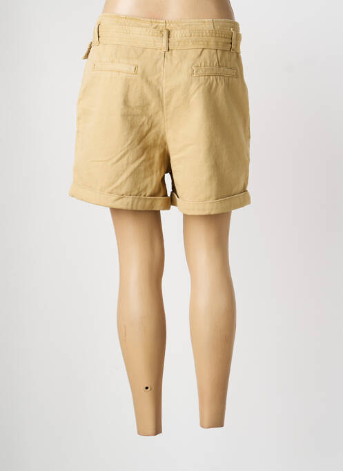 Short tissage denim taille haute beige ARTLOVE femme