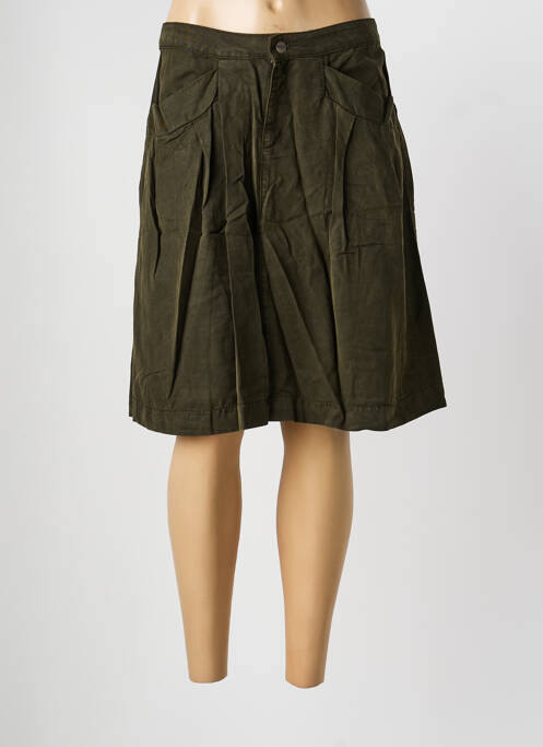 Jupe mi-longue coupe évasée vert COUTURIST femme