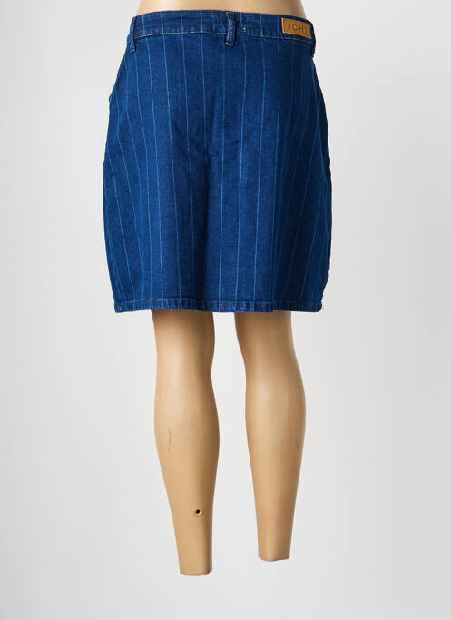 Jupe courte poches bleu ICHI femme