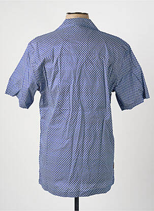 Chemise manches courtes col tailleur bleu fonce DAYTONA homme