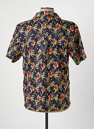 Chemise manches courtes col tailleur bleu DAYTONA homme