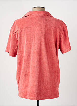 Chemise manches courtes col tailleur rouge DAYTONA homme