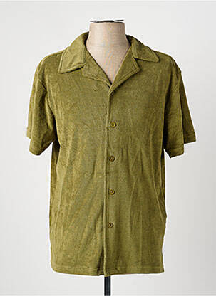 Chemise manches courtes col tailleur vert DAYTONA homme