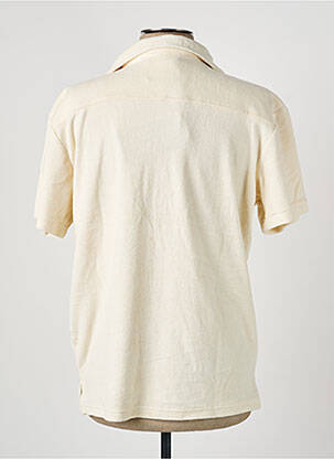 Chemise manches courtes col tailleur beige DAYTONA homme