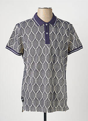 Polo coupe droite manches courtes bleu DAYTONA homme