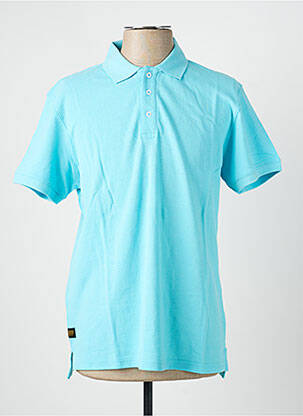 Polo coupe droite sans manche bleu DAYTONA homme