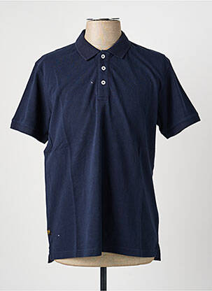 Polo stretch sans manche bleu fonce DAYTONA homme