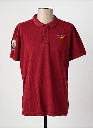 Polo stretch manches courtes rouge DAYTONA homme