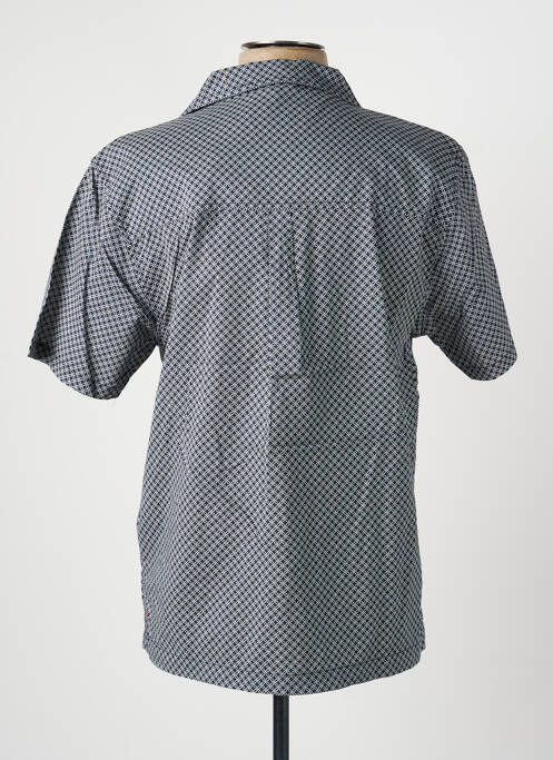 Chemise manches courtes col tailleur bleu DAYTONA homme