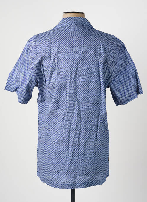 Chemise manches courtes col tailleur bleu fonce DAYTONA homme