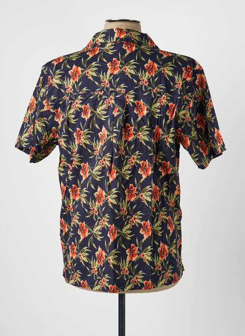 Chemise manches courtes col tailleur bleu DAYTONA homme