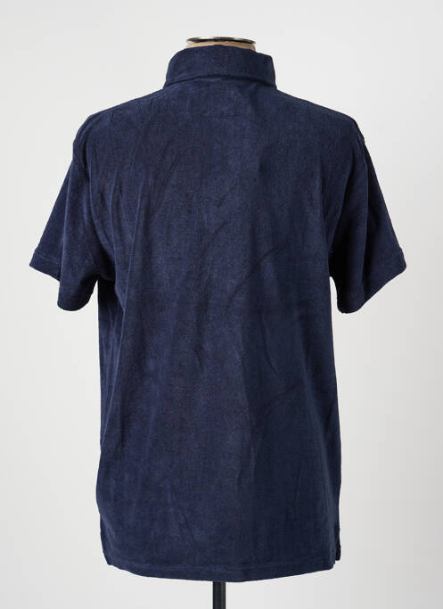 Polo coupe cintrée manches courtes bleu DAYTONA homme