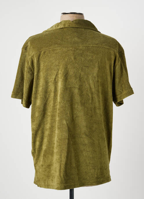Chemise manches courtes col tailleur vert DAYTONA homme