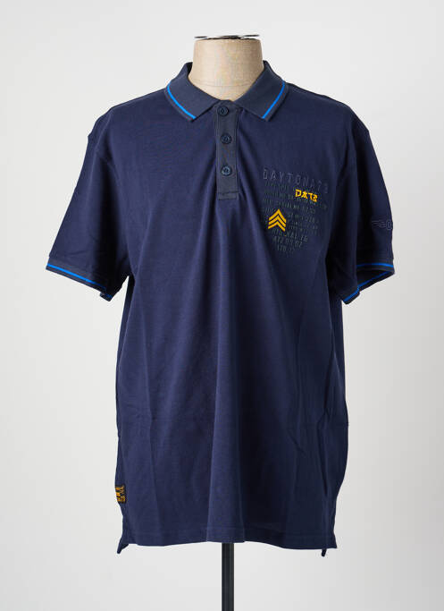 Polo stretch manches courtes bleu DAYTONA homme