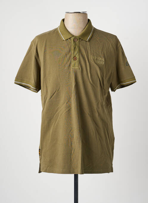 Polo coupe droite manches courtes vert DAYTONA homme